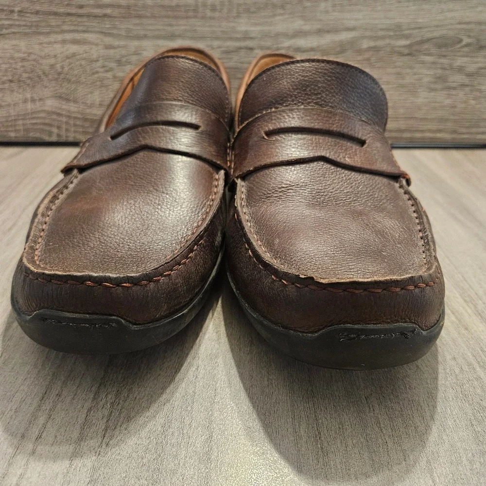 Samuel Hubbard Mens Penny Loafer Brown Leather M2111-601 Size 12 W‎ Wide Brazil